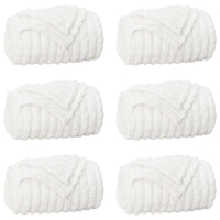 Coperte da Pile 6 pcs Bianco 240 x 220 cm Panno 42016967