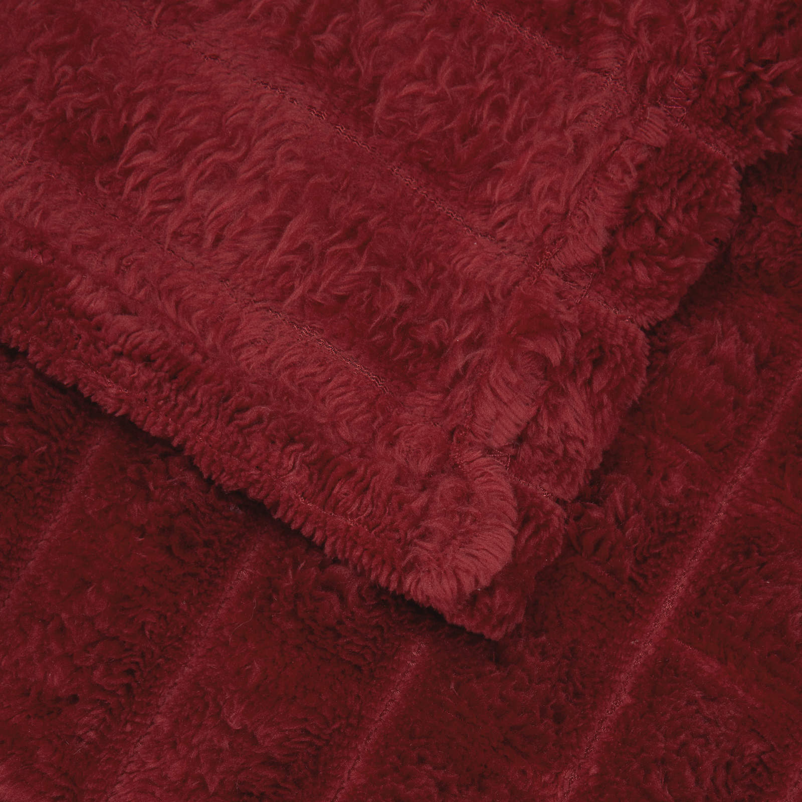 Coperte da Pile 6 pcs Rosso Bordeaux 150 x 130 cm Panno 42016969