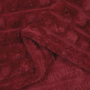 Coperte da Pile 6 pcs Rosso Bordeaux 240 x 220 cm Panno 42016971