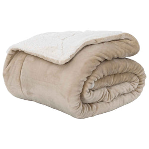 Coperta Beige 220 x 240 cm Panno 42016975