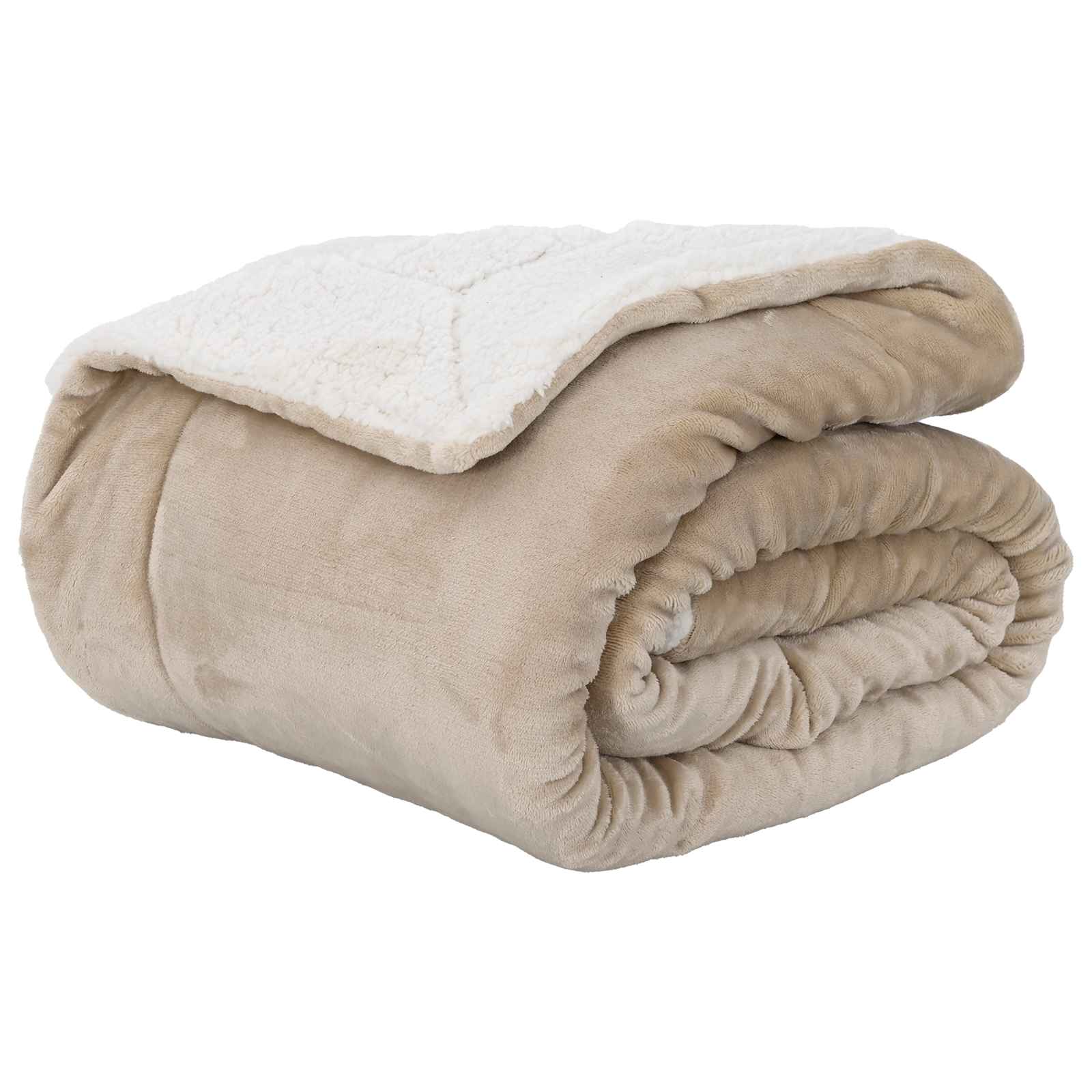 Coperta Beige 240 x 270 cm Panno 42016976