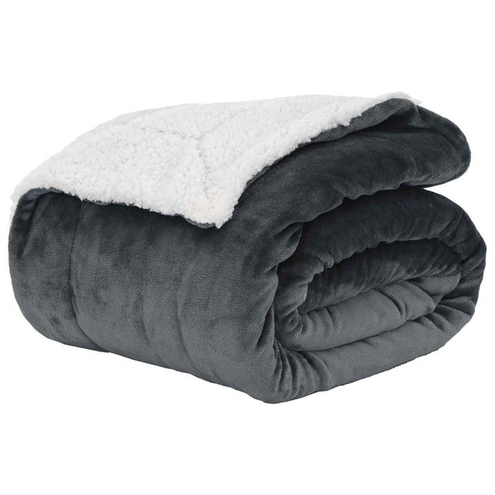 Coperta Grigio scuro 240 x 270 cm Panno 42016984