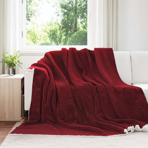 Coperta Rosso Bordeaux 240 x 270 cm Panno 42017004