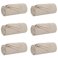 Coperte da Pile 6 pcs Beige 240 x 220 cm Panno 42017047