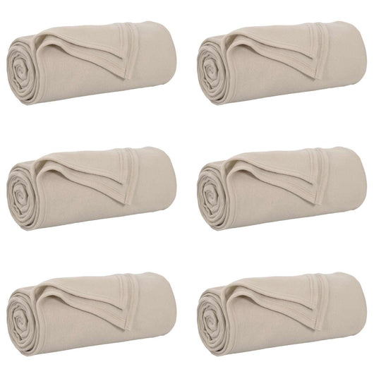 Coperte da Pile 6 pcs Beige 270 x 240 cm Panno 42017048
