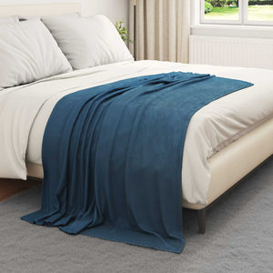 Coperte da Pile 6 pcs Blu navy 170 x 130 cm Panno 42017061