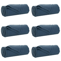Coperte da Pile 6 pcs Blu navy 200 x 150 cm Panno 42017062