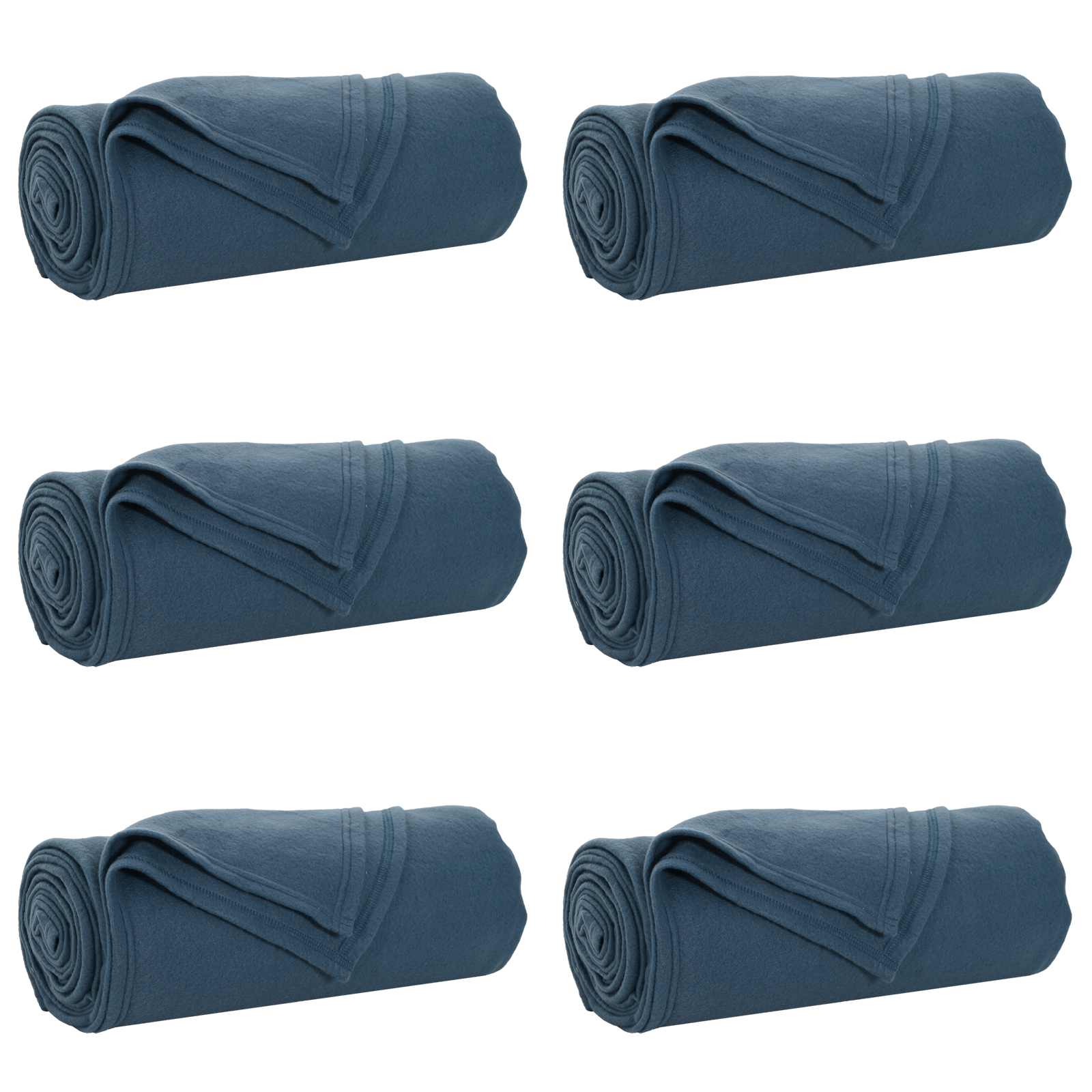 Coperte da Pile 6 pcs Blu navy 240 x 220 cm Panno 42017063