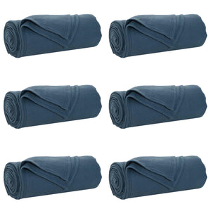 Coperte da Pile 6 pcs Blu navy 240 x 220 cm Panno 42017063