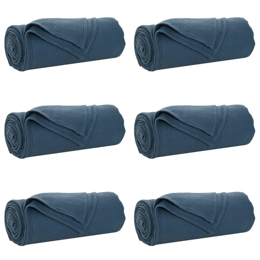 Coperte da Pile 6 pcs Blu navy 270 x 240 cm Panno 42017064