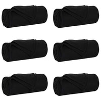 Coperte da Pile 6 pcs Nero 270 x 240 cm Panno 42017068