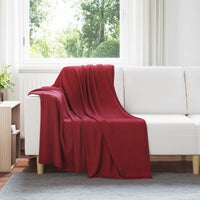 Coperte da Pile 6 pcs Rosso Bordeaux 170 x 130 cm Panno 42017069