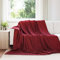 Coperte da Pile 6 pcs Rosso Bordeaux 270 x 240 cm Panno 42017072