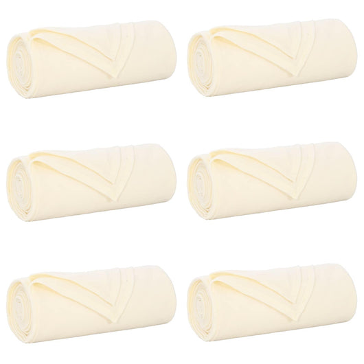 Coperte da Pile 6 pcs Crema 200 x 150 cm Panno 42017074