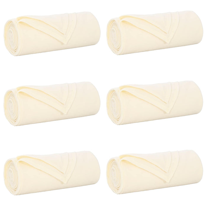 Coperte da Pile 6 pcs Crema 200 x 150 cm Panno 42017074