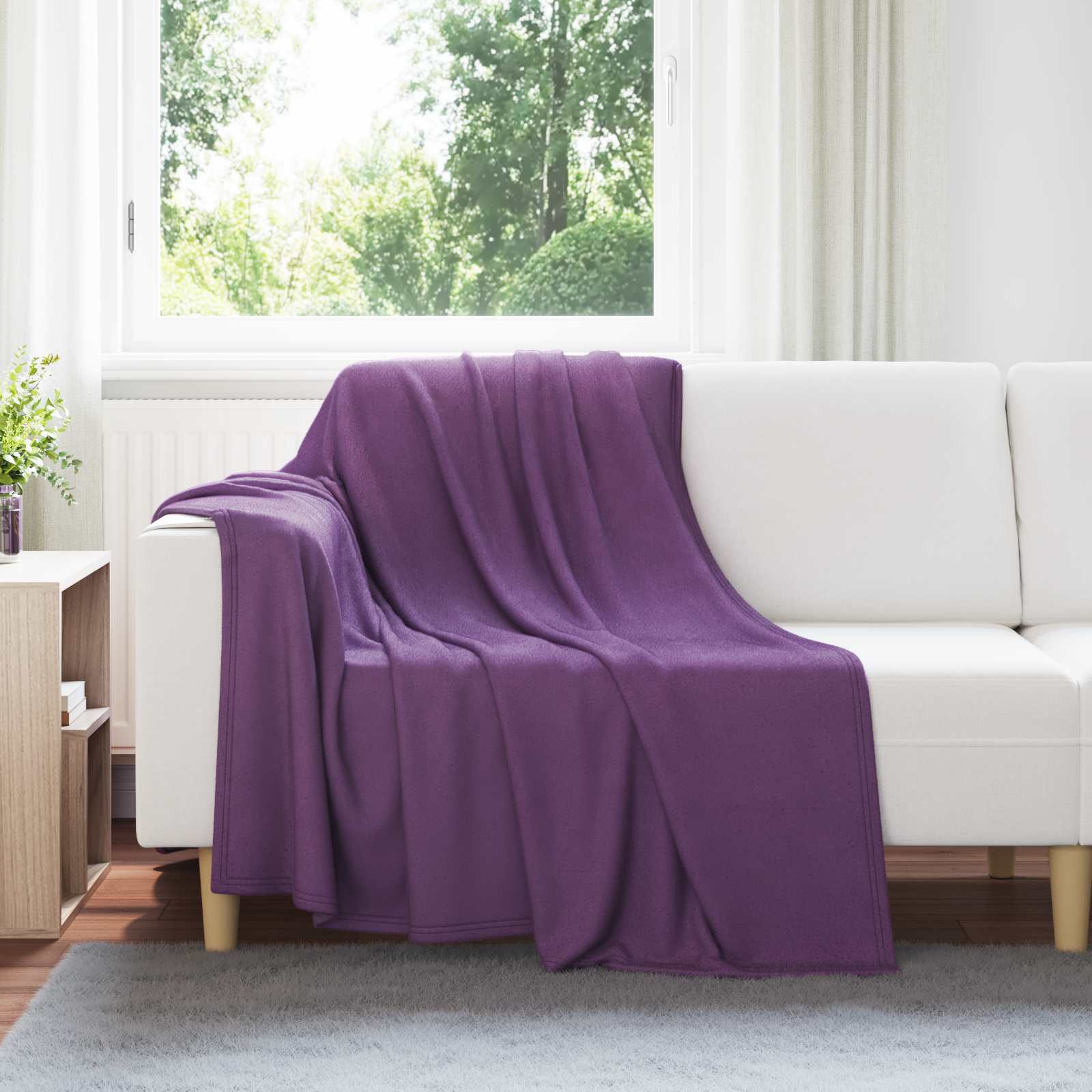 Coperte da Pile 6 pcs Viola 200 x 150 cm Panno 42017078