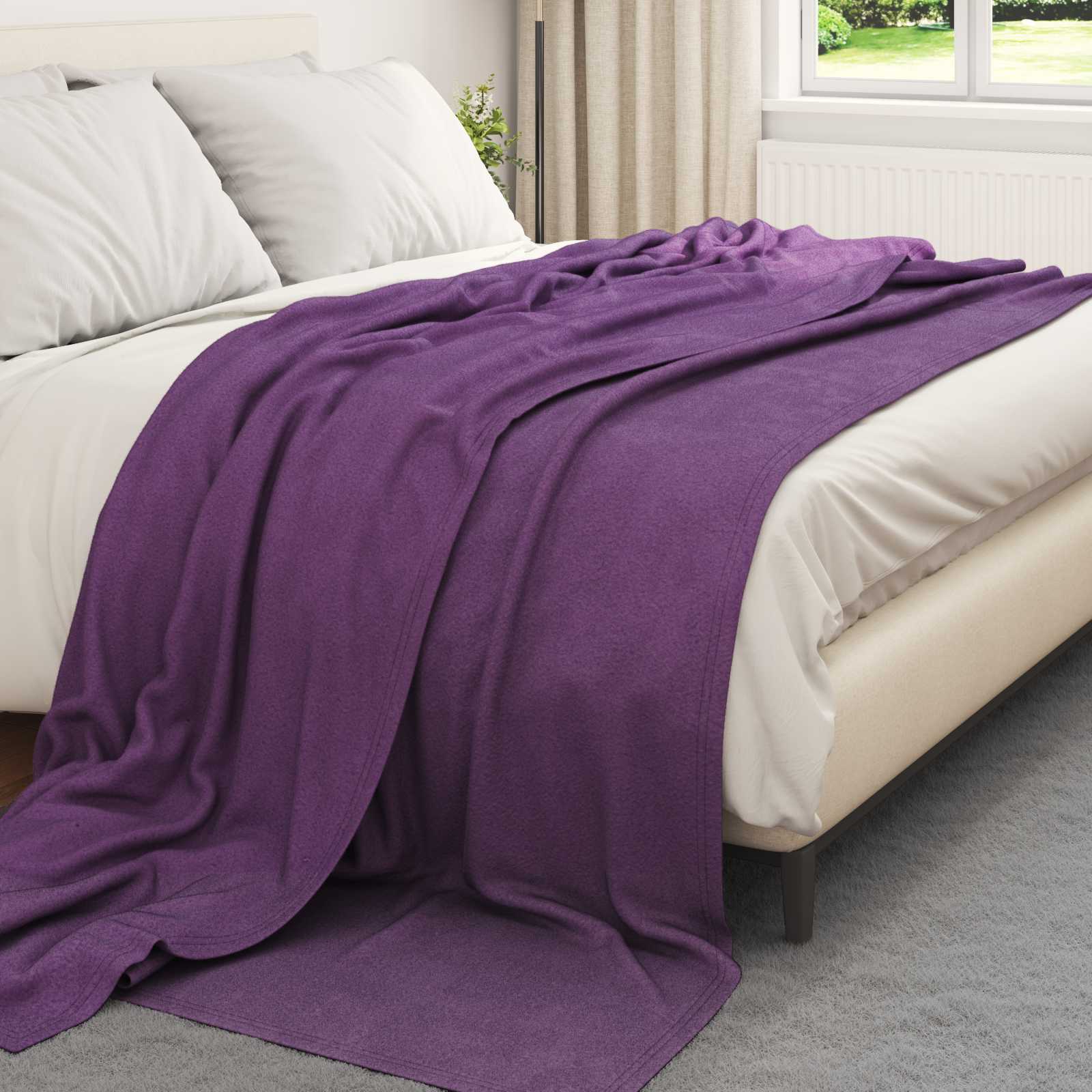 Coperte da Pile 6 pcs Viola 240 x 220 cm Panno 42017079
