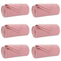 Coperte da Pile 6 pcs Rosa 240 x 220 cm Panno 42017083