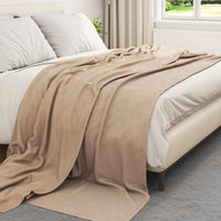 Coperte da Pile 24 pcs Cammello 270 x 240 cm Panno