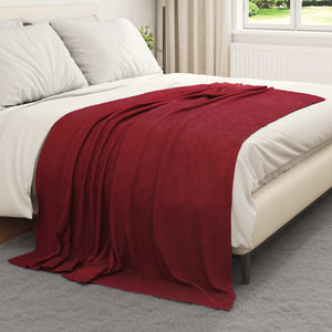 Coperte da Pile 24 pcs Rosso Bordeaux 200 x 150 cm Panno