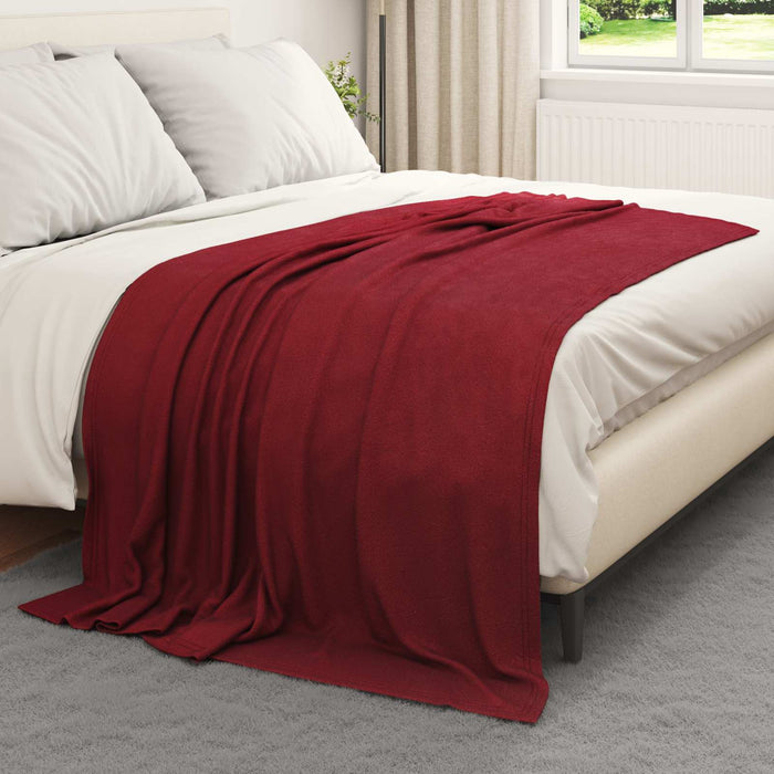 Coperte da Pile 24 pcs Rosso Bordeaux 200 x 150 cm Panno
