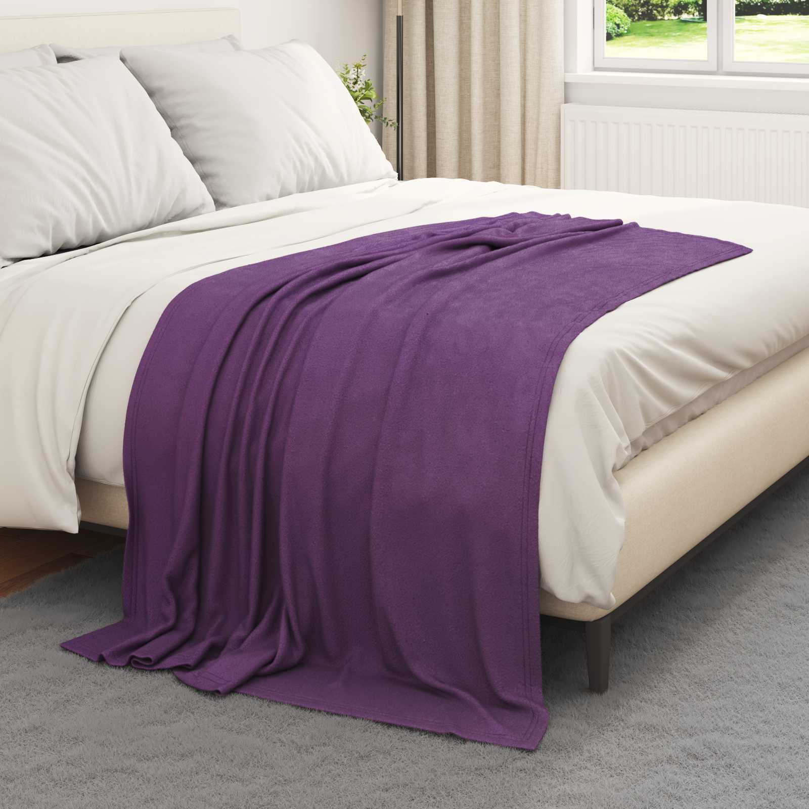Coperte da Pile 24 pcs Viola 170 x 130 cm Panno 42017117