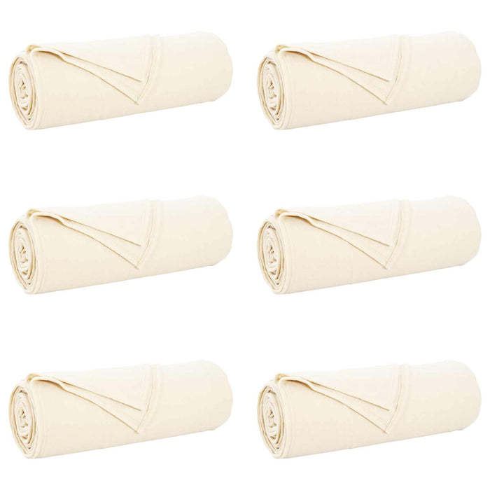 Coperte da Pile 6 pcs Crema 210 x 140 cm Panno 42017137