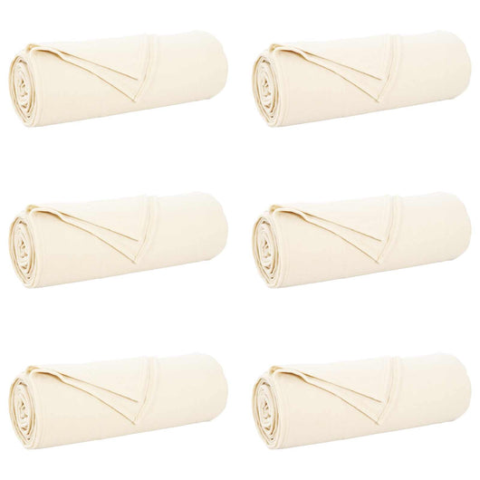 Coperte da Pile 6 pcs Crema 210 x 140 cm Panno 42017137