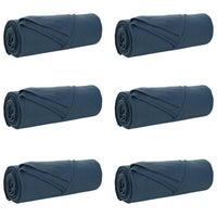 Coperte da Pile 6 pcs Blu navy 280 x 210 cm Panno 42017147