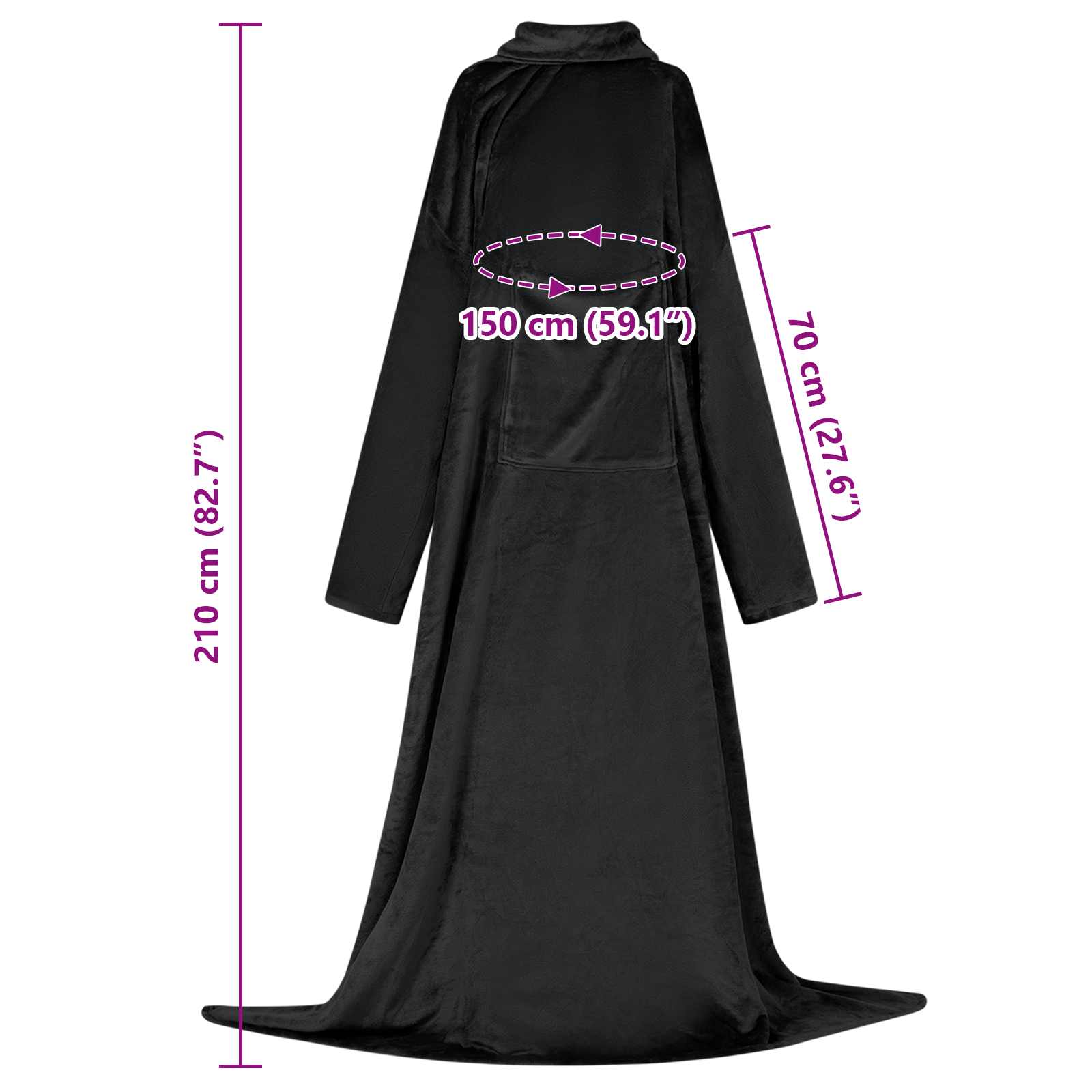 Felpa coperta Nero Flanella 42017178