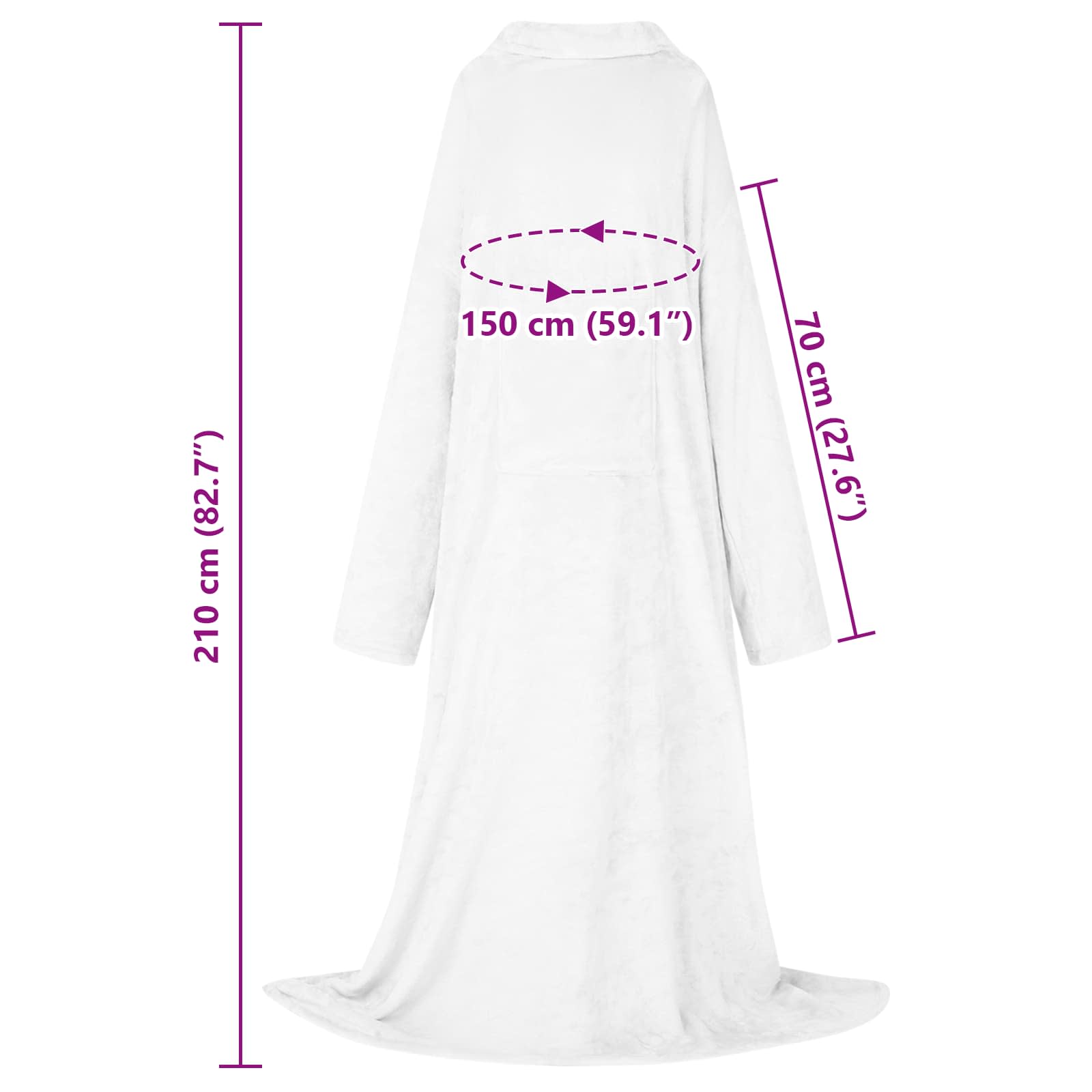 Felpa coperta Bianco Flanella 42017179