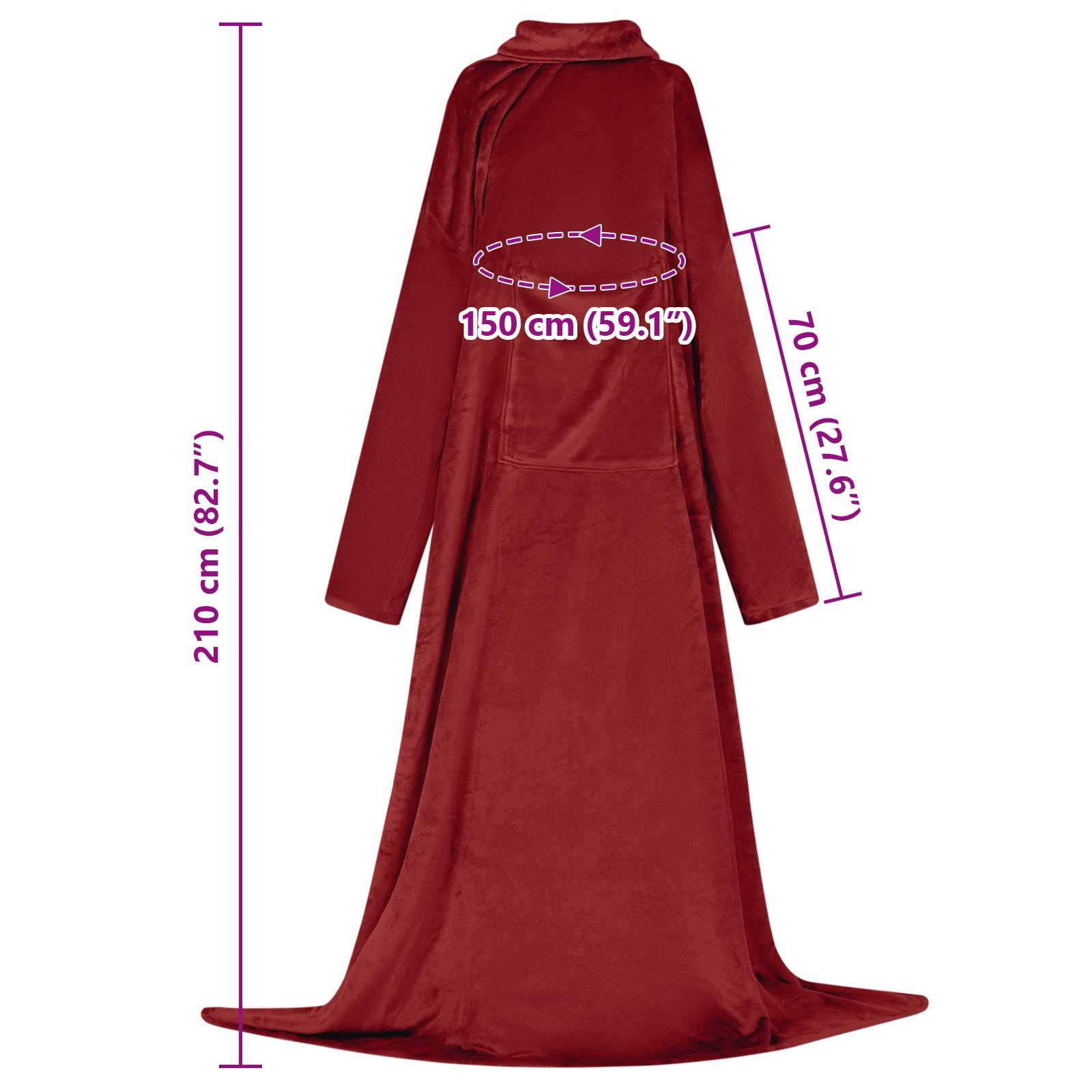 Felpa coperta Rosso Bordeaux Flanella 42017180