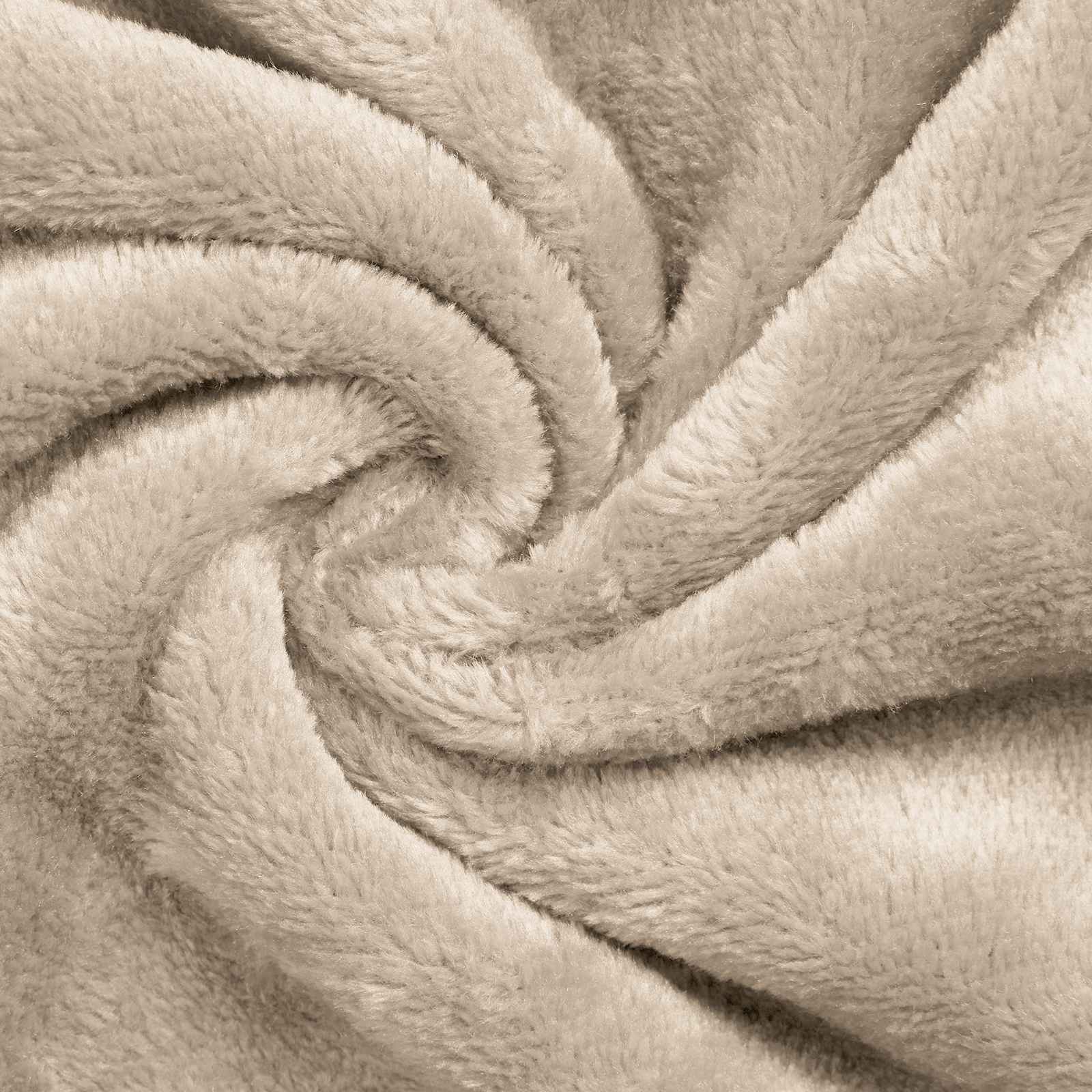 Felpa coperta Beige s Pile e Flanella 42017181