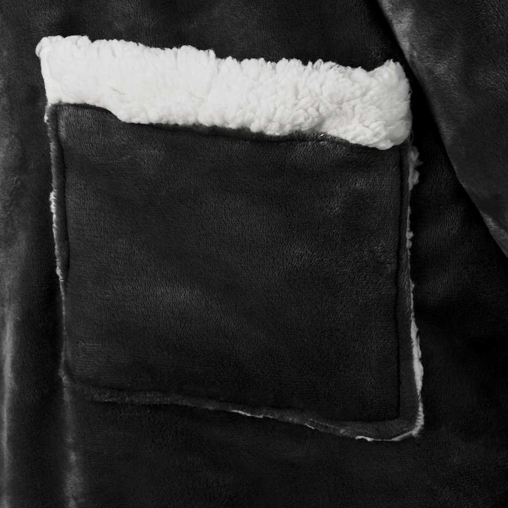 Felpa coperta Nero m Pile e Flanella 42017202