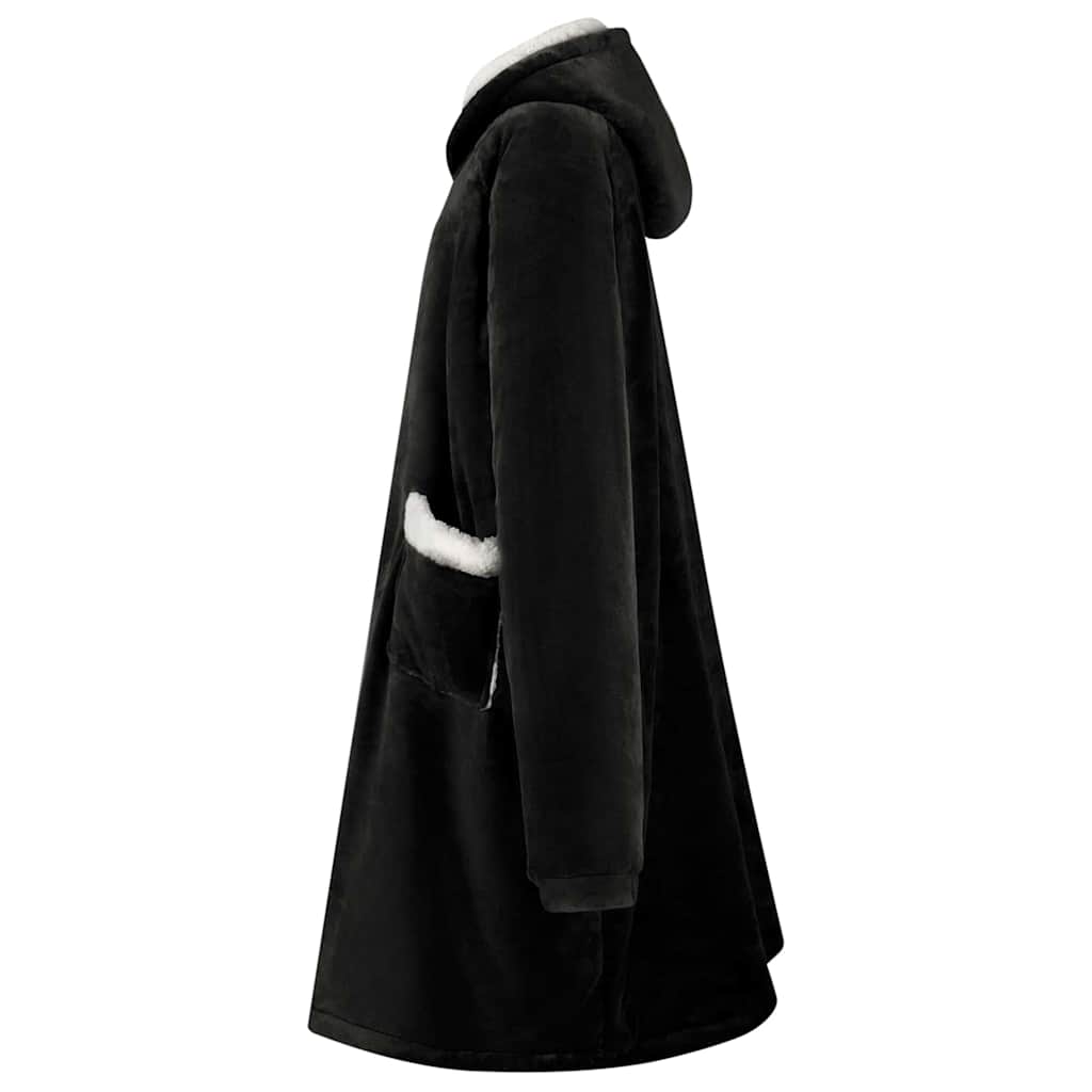 Felpa coperta Nero m Pile e Flanella 42017202