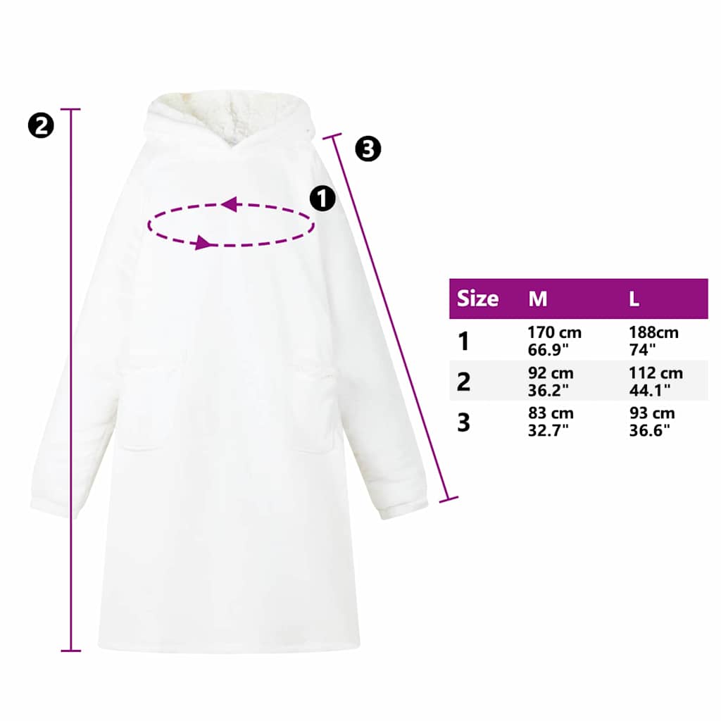 Felpa coperta Bianco s Pile e Flanella 42017205