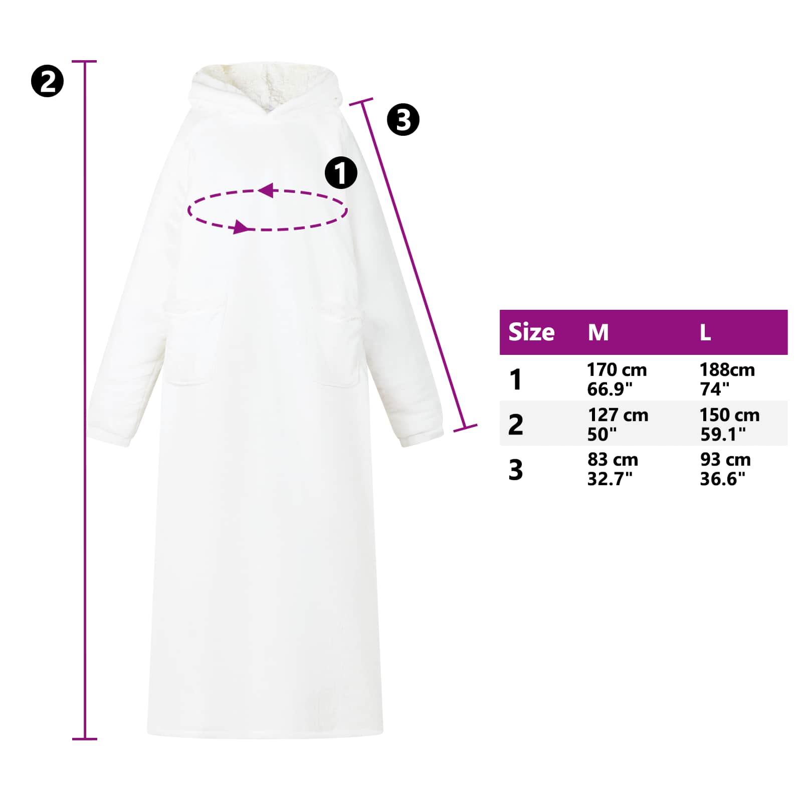 Felpa coperta Bianco l Pile e Flanella 42017207