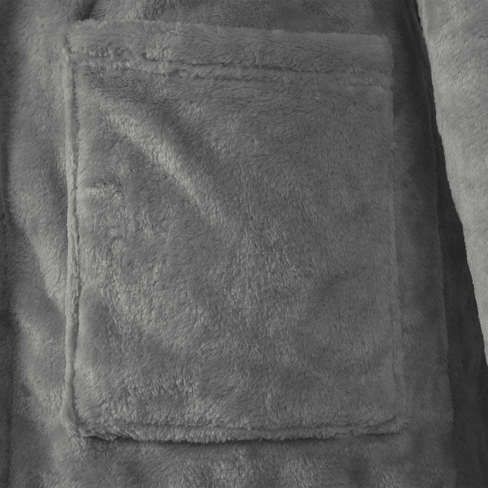 Accappatoio con Cappuccio Grigio scuro xl Flanella 42017228