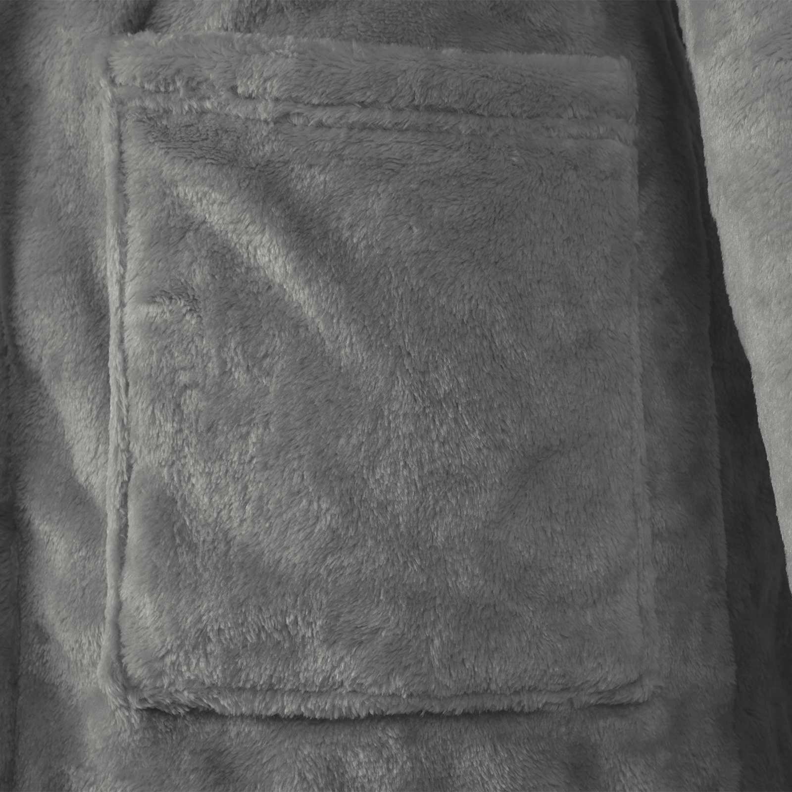 Accappatoio con Cappuccio Grigio scuro xxxl Flanella 42017230