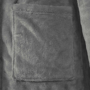 Accappatoio con Cappuccio Grigio scuro xxxl Flanella 42017230