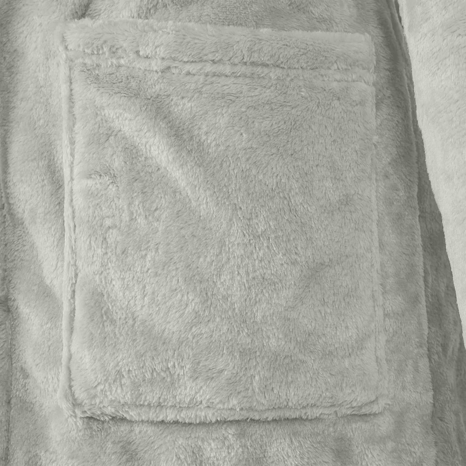 Accappatoio con Cappuccio Grigio xxxl Flanella 42017236