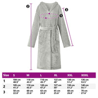 Accappatoio con Cappuccio Grigio xxxl Flanella 42017236