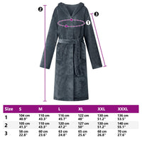 Accappatoio con Cappuccio Blu navy xxl Flanella 42017241