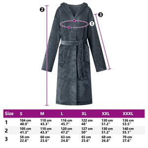 Accappatoio con Cappuccio Blu navy xxxl Flanella 42017242