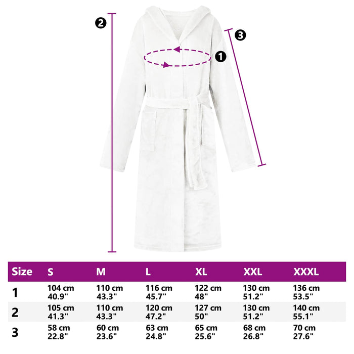 Accappatoio con Cappuccio Bianco xxxl Flanella 42017254