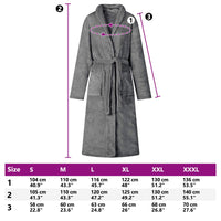 Accappatoio senza Cappuccio Grigio scuro s Flanella 42017273