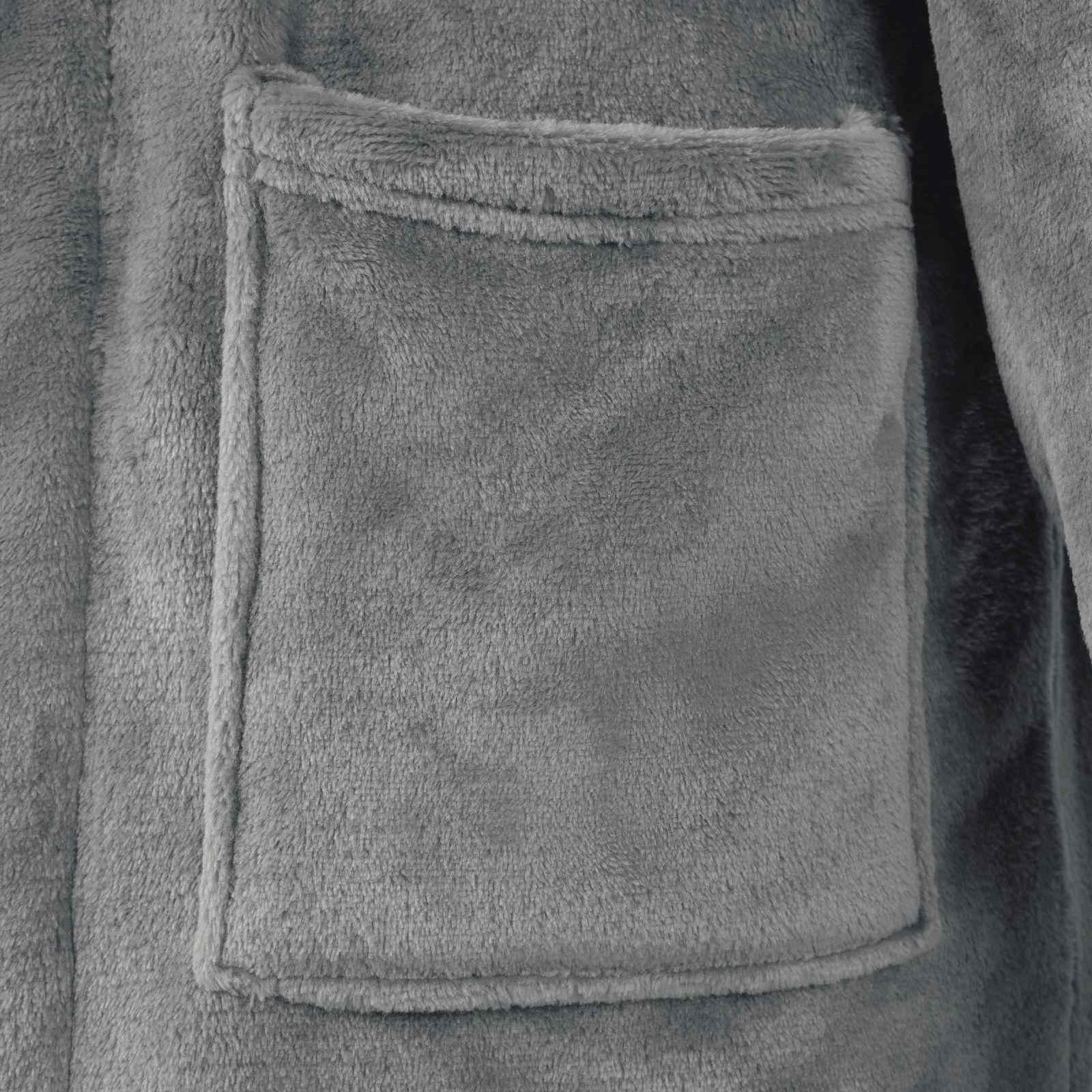 Accappatoio senza Cappuccio Grigio scuro xl Flanella 42017276