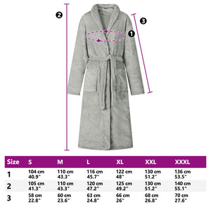 Accappatoio senza Cappuccio Grigio xl Flanella 42017282