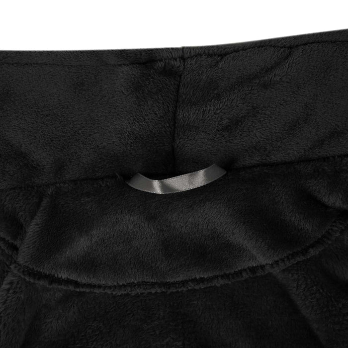 Accappatoio senza Cappuccio Nero m Flanella 42017292