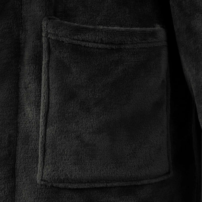 Accappatoio senza Cappuccio Nero xl Flanella 42017294